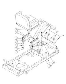 Seat Assembly Diagram and Parts List for ENFORCER44 53BI3AGF050-19HP Cub Cadet Lawn Tractor